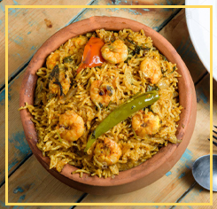 Gongura Prawns Ghee Clay Pot Biryani